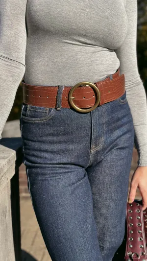 Brown Alligator Belt