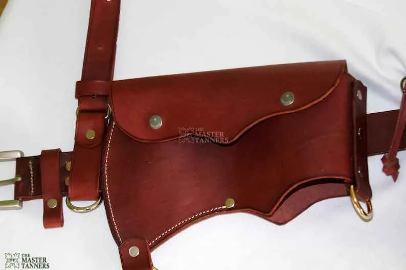 Brown Bushcraft Leather Belt Kit | Load Carrying Bushcraft Belt
