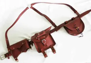 Brown Bushcraft Leather Belt Kit | Load Carrying Bushcraft Belt