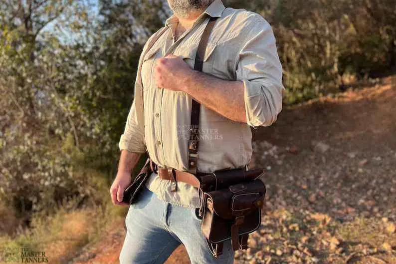 Brown Bushcraft Leather Belt Kit | Load Carrying Bushcraft Belt