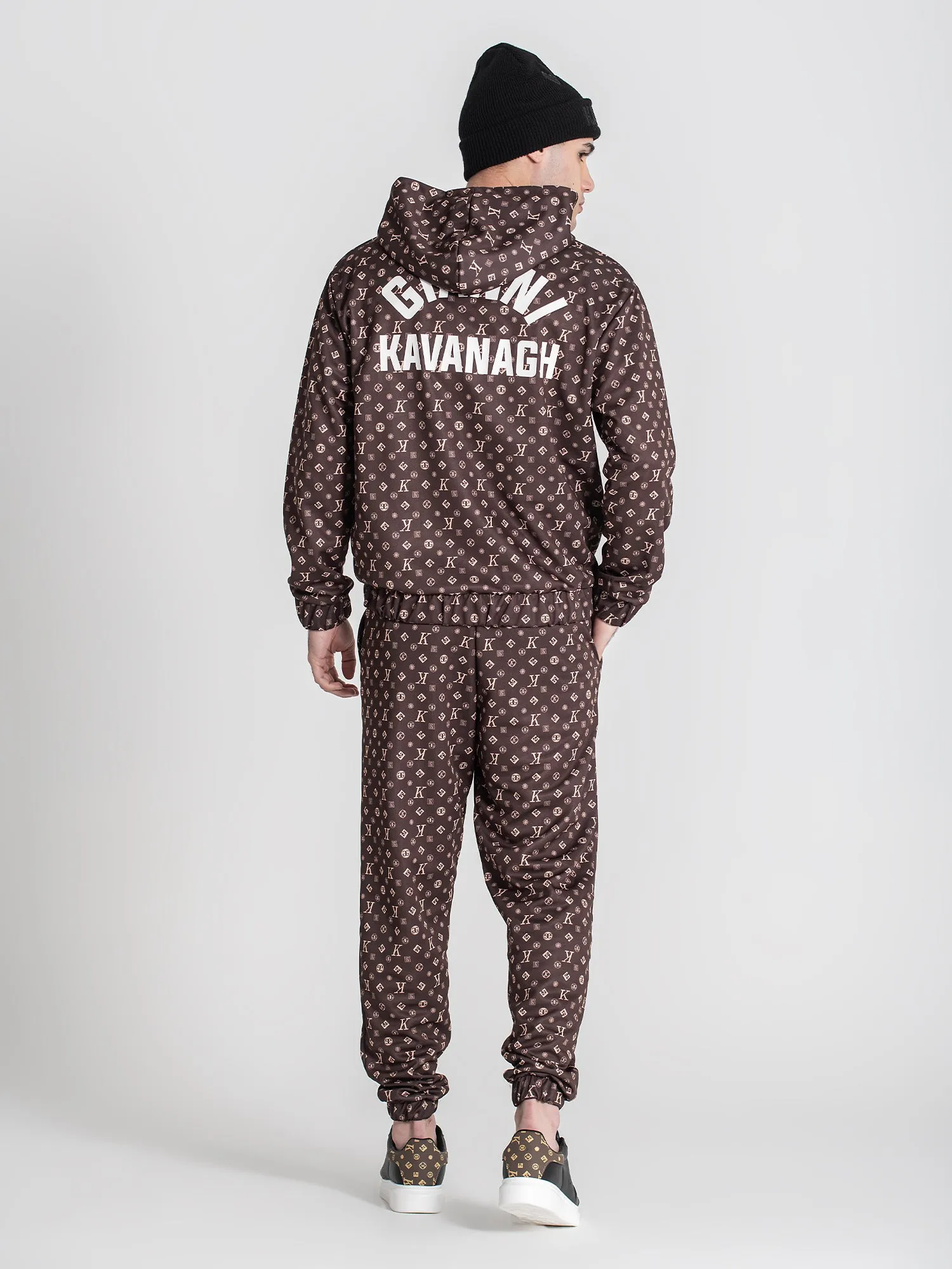 Brown Logomania Hoodie Jacket