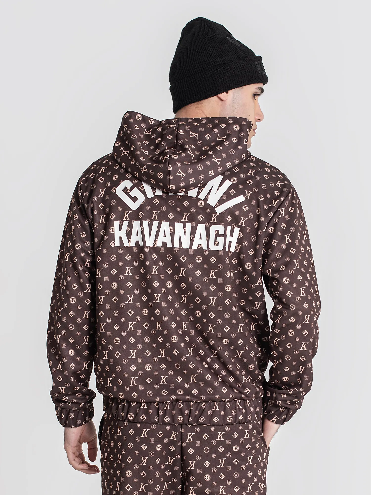 Brown Logomania Hoodie Jacket
