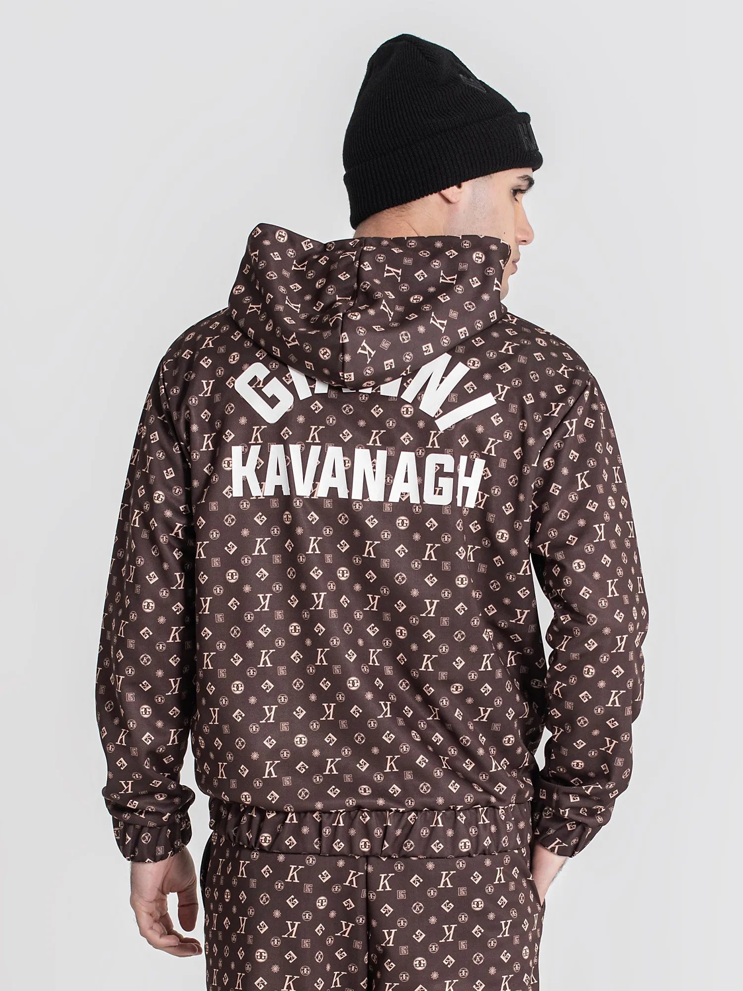 Brown Logomania Hoodie Jacket