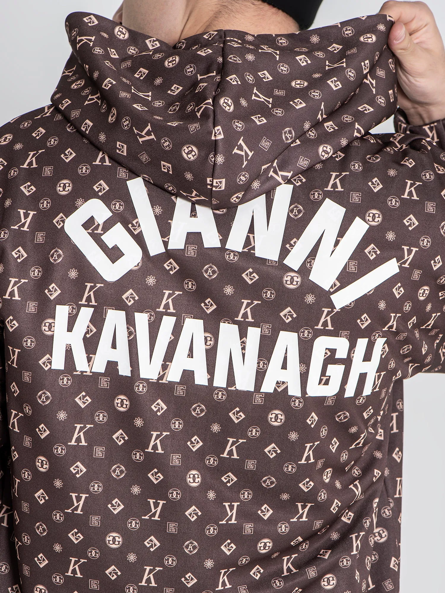 Brown Logomania Hoodie Jacket