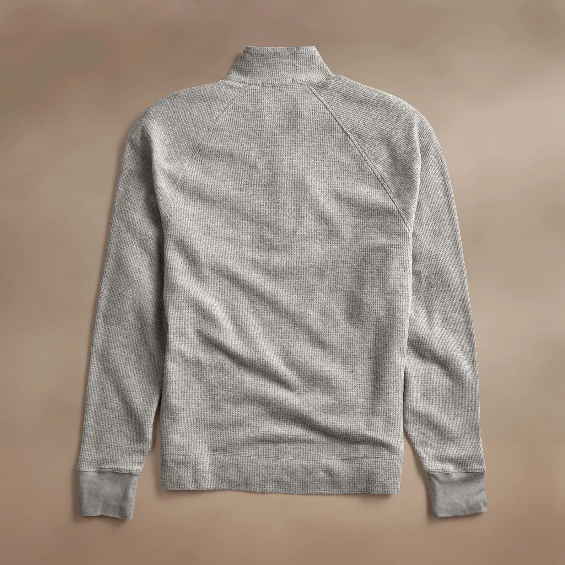Brushed Thermal Half Zip - Heather Grey