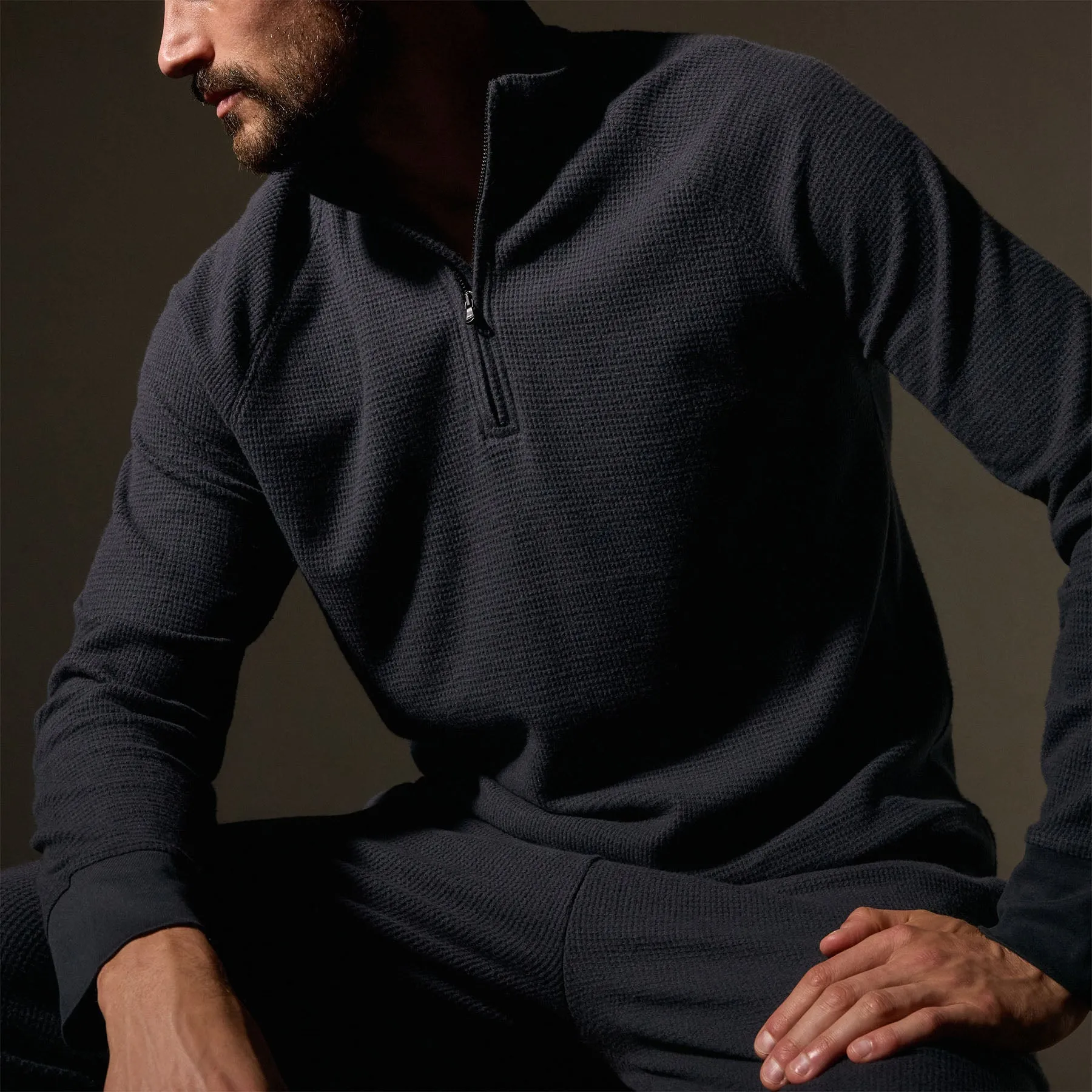 Brushed Thermal Half Zip - Magma