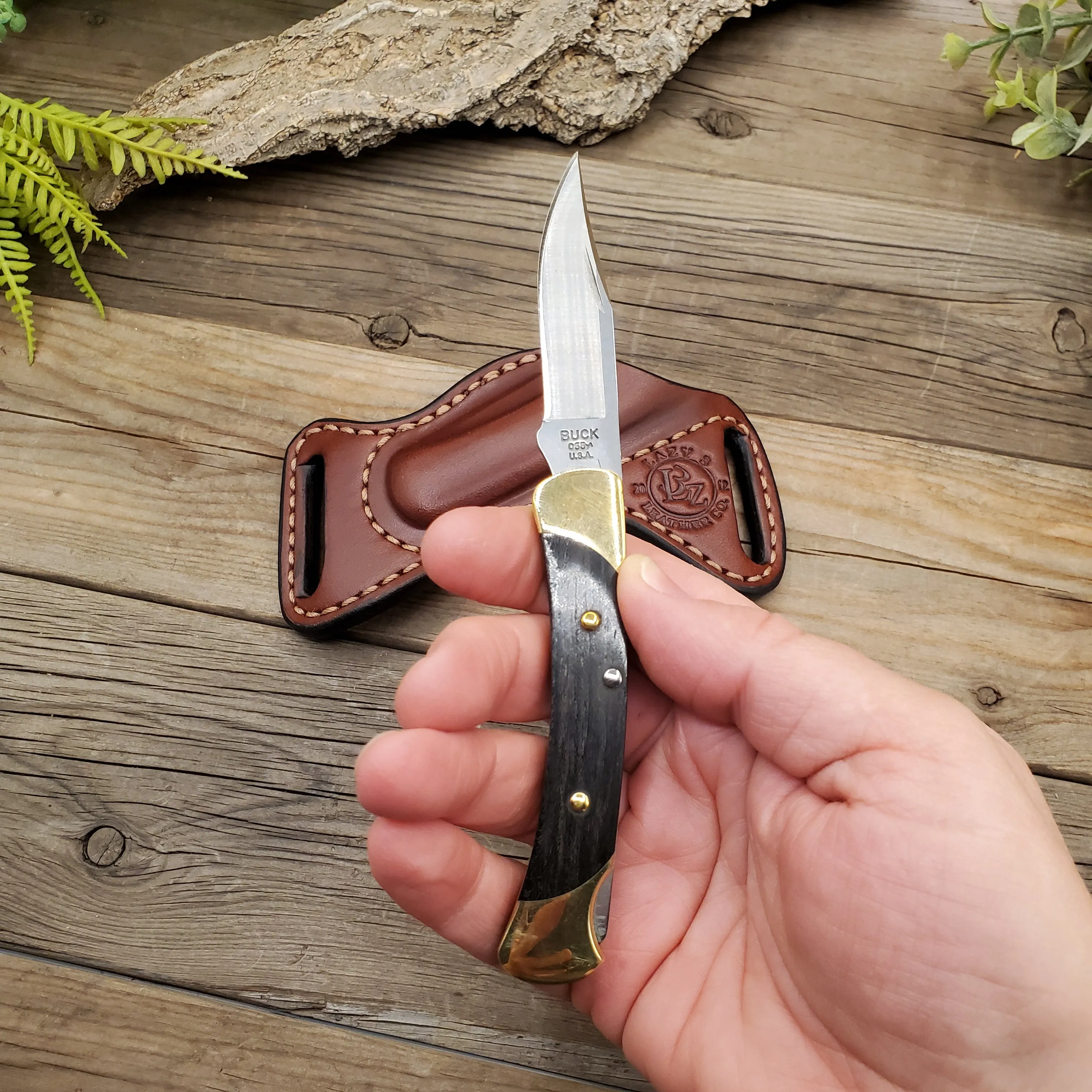 Buck 55 w/ Mini Bishop Scout Carry Sheath