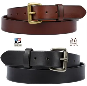 BUFFALO BELT - 1¼" Wide Soft & Supple Leather with Roller Buckle