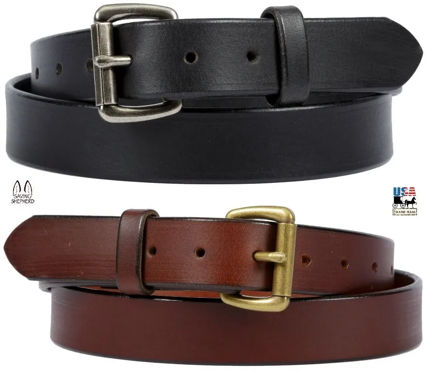BUFFALO BELT - Wide 1½" Supple Leather with Roller Buckle