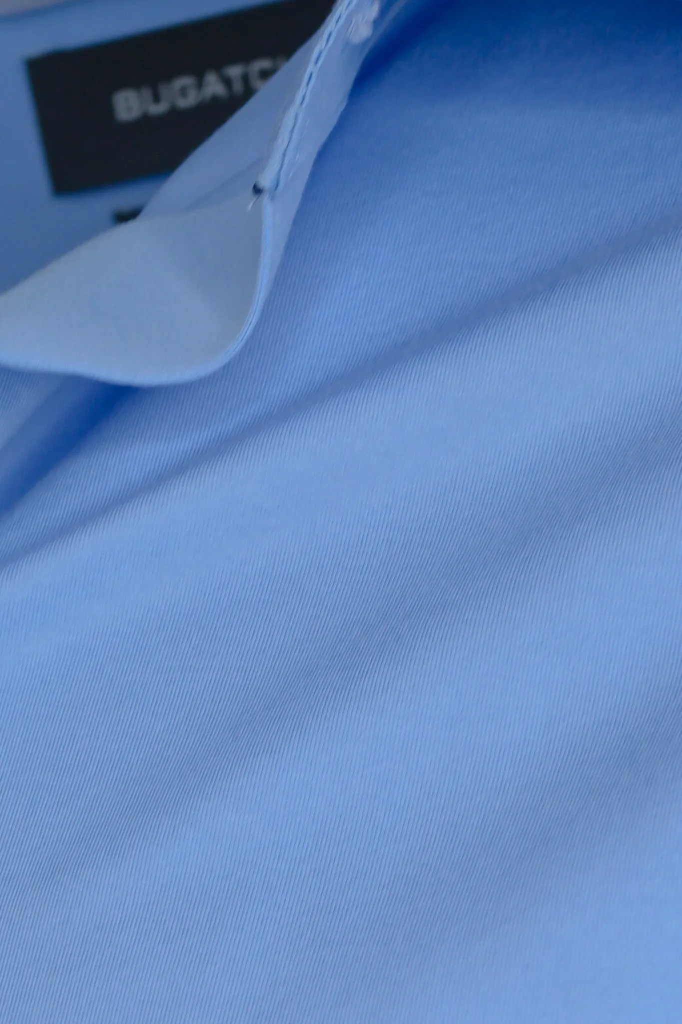 Bugatchi OoohCotton Stretch Shirt Blue