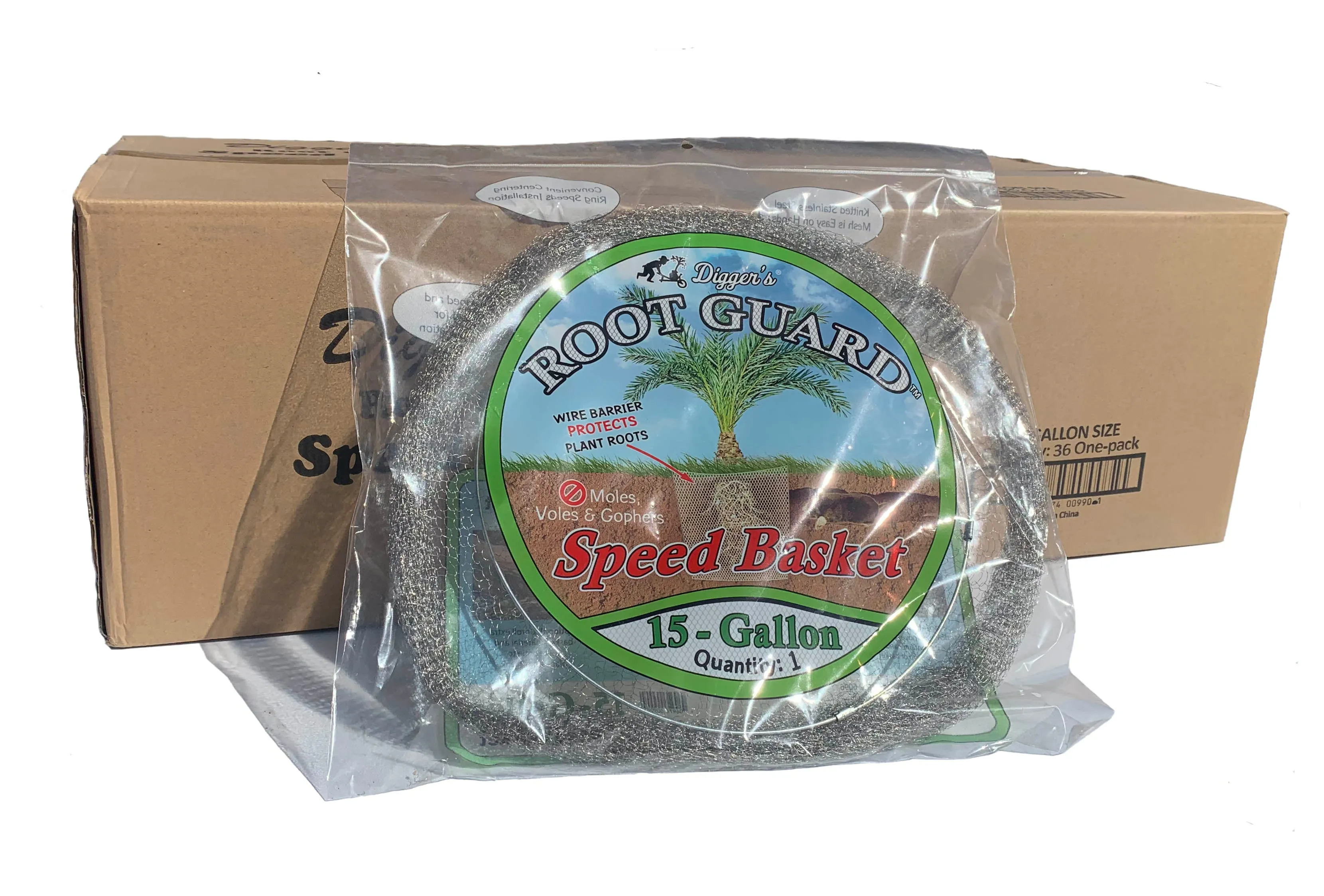 BULK RootGuardTM 15-Gallon Speed Baskets, Gopher Wire Baskets 36 Packs (36 Baskets Total)
