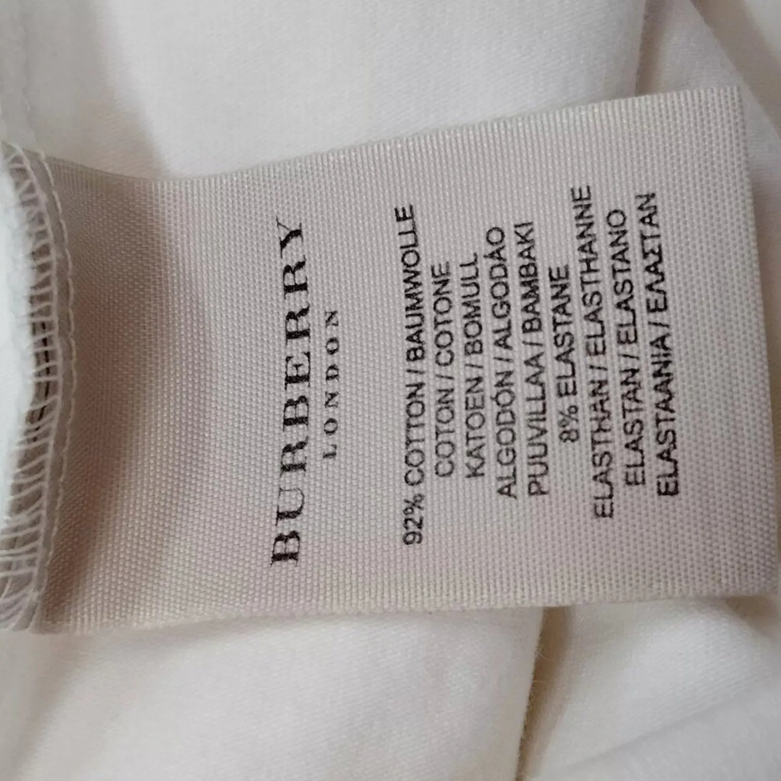 Burberrys London Tops Whites Cotton