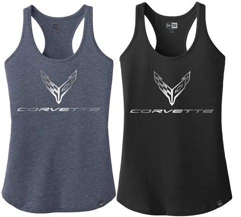 C8 CORVETTE  LADIES FOIL RACERBACK TANK TOP