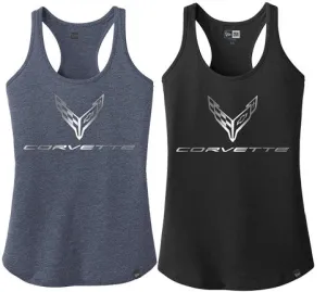 C8 CORVETTE  LADIES FOIL RACERBACK TANK TOP
