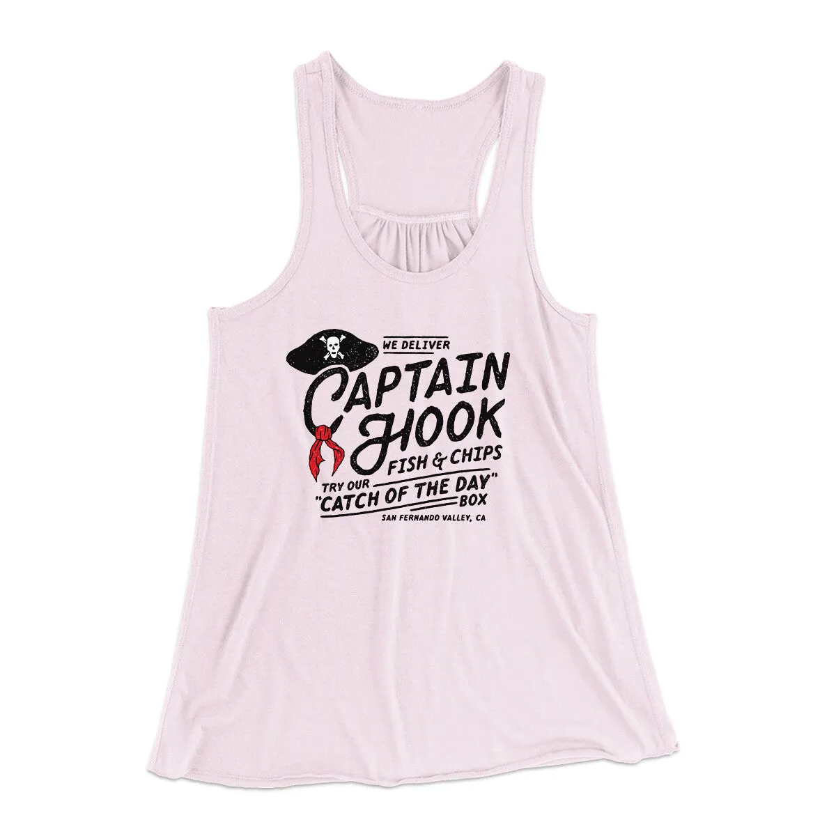 Captain Hook Fish And Chips Women's Flowey Racerback Tank Top