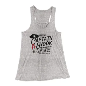 Captain Hook Fish And Chips Women's Flowey Racerback Tank Top