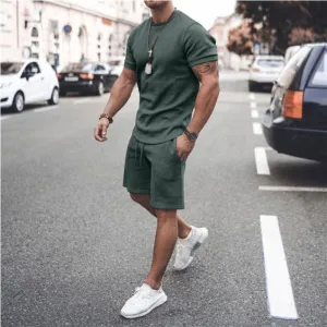 Casual Solid Color Two-piece Suit