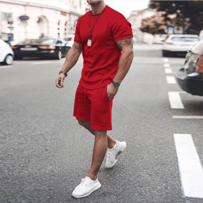 Casual Solid Color Two-piece Suit