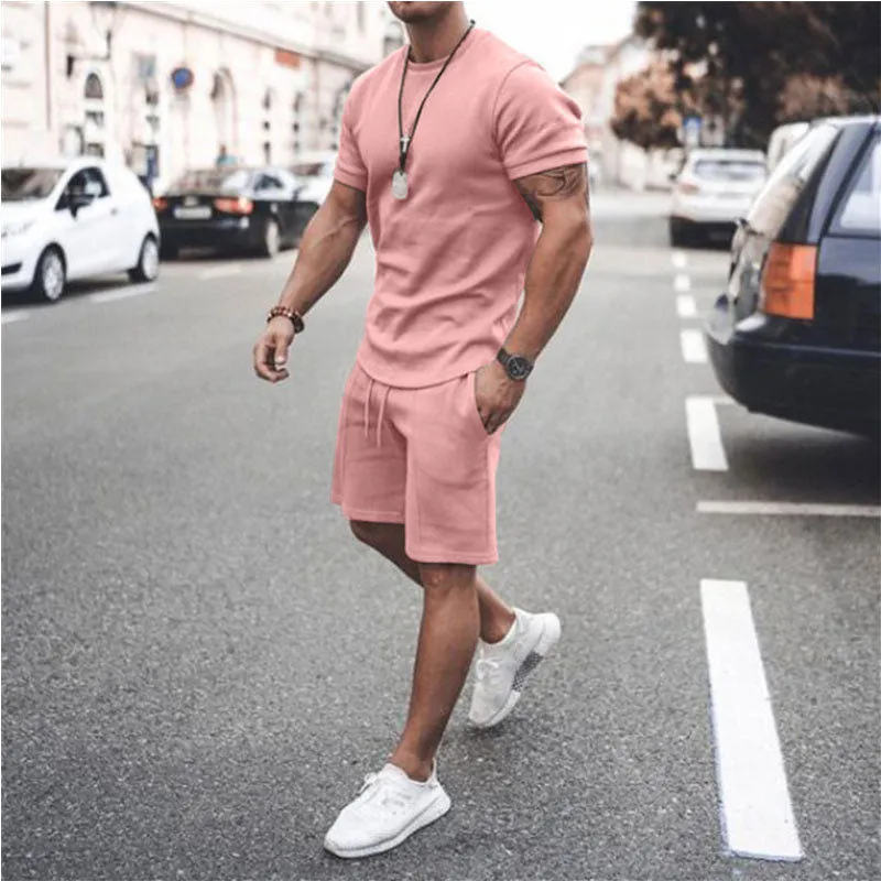 Casual Solid Color Two-piece Suit