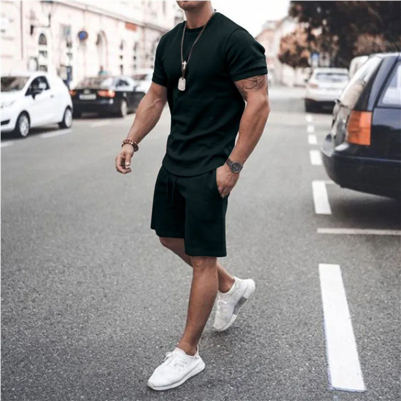 Casual Solid Color Two-piece Suit