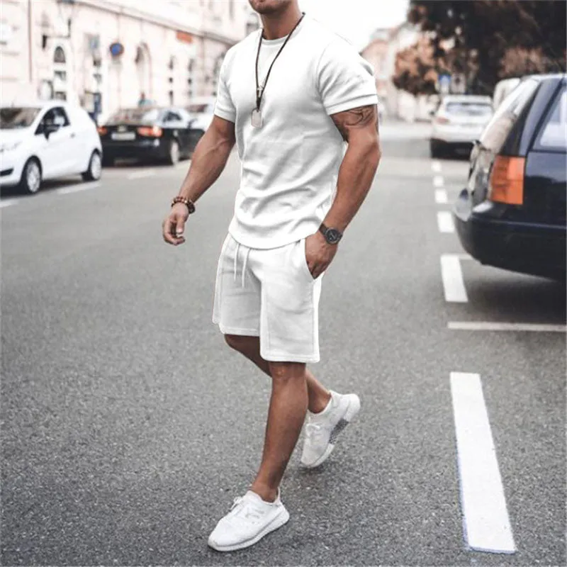 Casual Solid Color Two-piece Suit