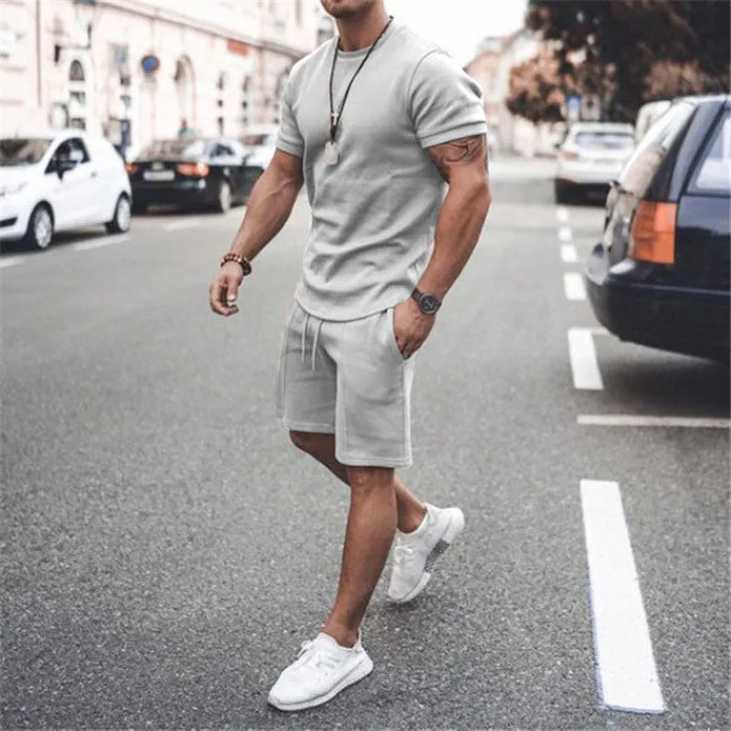 Casual Solid Color Two-piece Suit