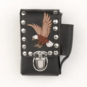 CC507-UU - Embroidered Studded Cigarette Case- Eagle