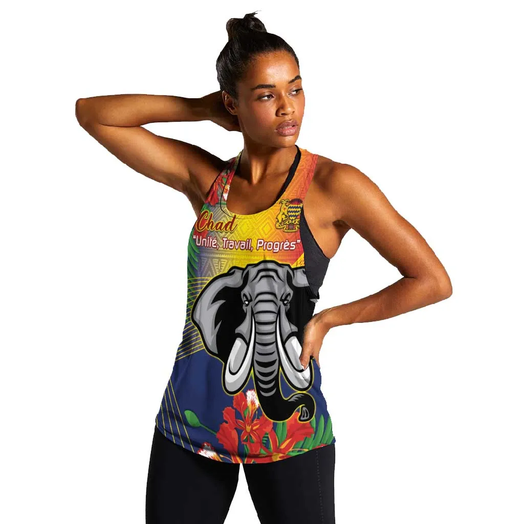 Chad Independence Day Women Racerback Tank Happy 64 Years Of Independence LT14