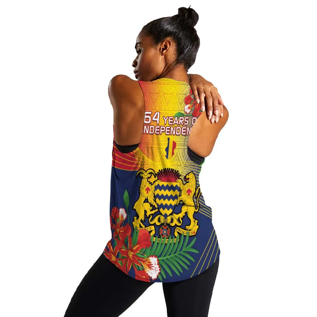 Chad Independence Day Women Racerback Tank Happy 64 Years Of Independence LT14