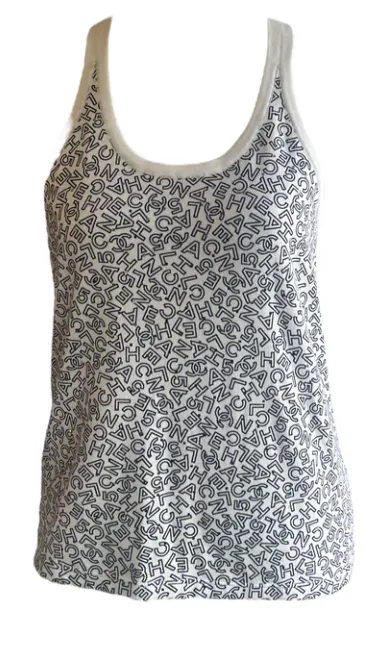 CHANEL Logo Lettering Sleeveless Top | Size 36