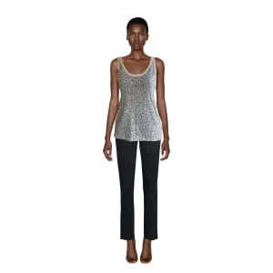 CHANEL Logo Lettering Sleeveless Top | Size 36