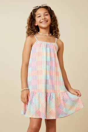Checker Multi Pink Tank Dress