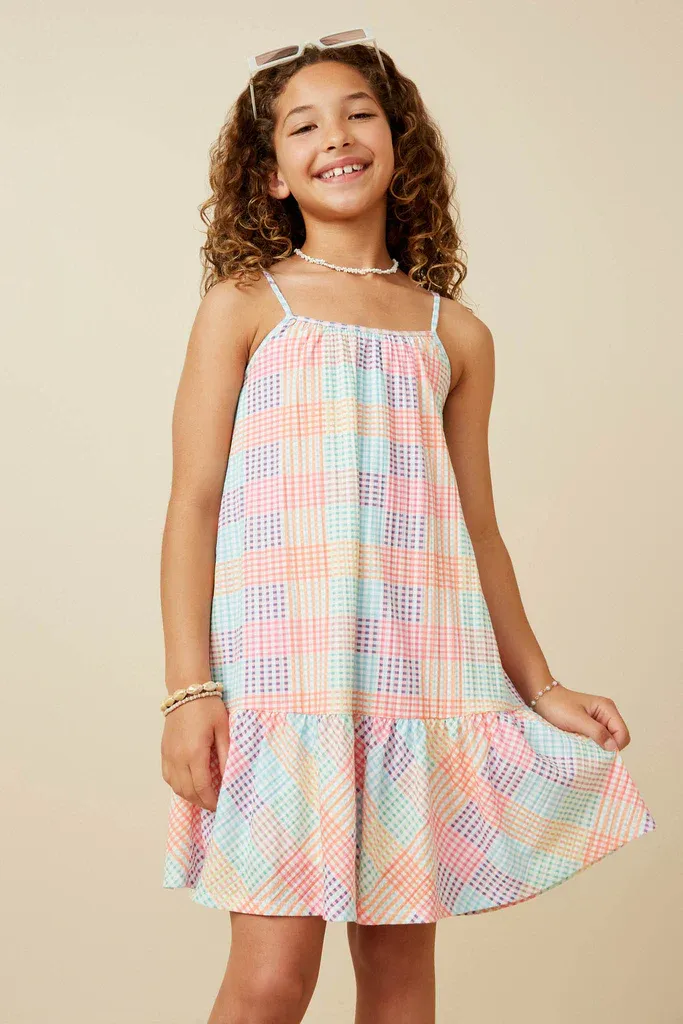 Checker Multi Pink Tank Dress