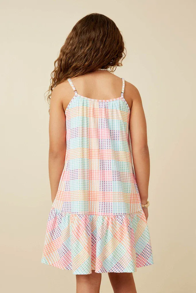Checker Multi Pink Tank Dress