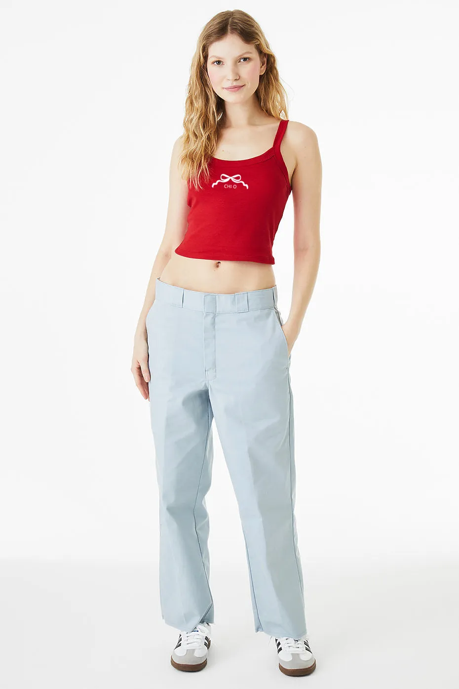 Chi Omega Spaghetti Strap tank - CHI O Bow