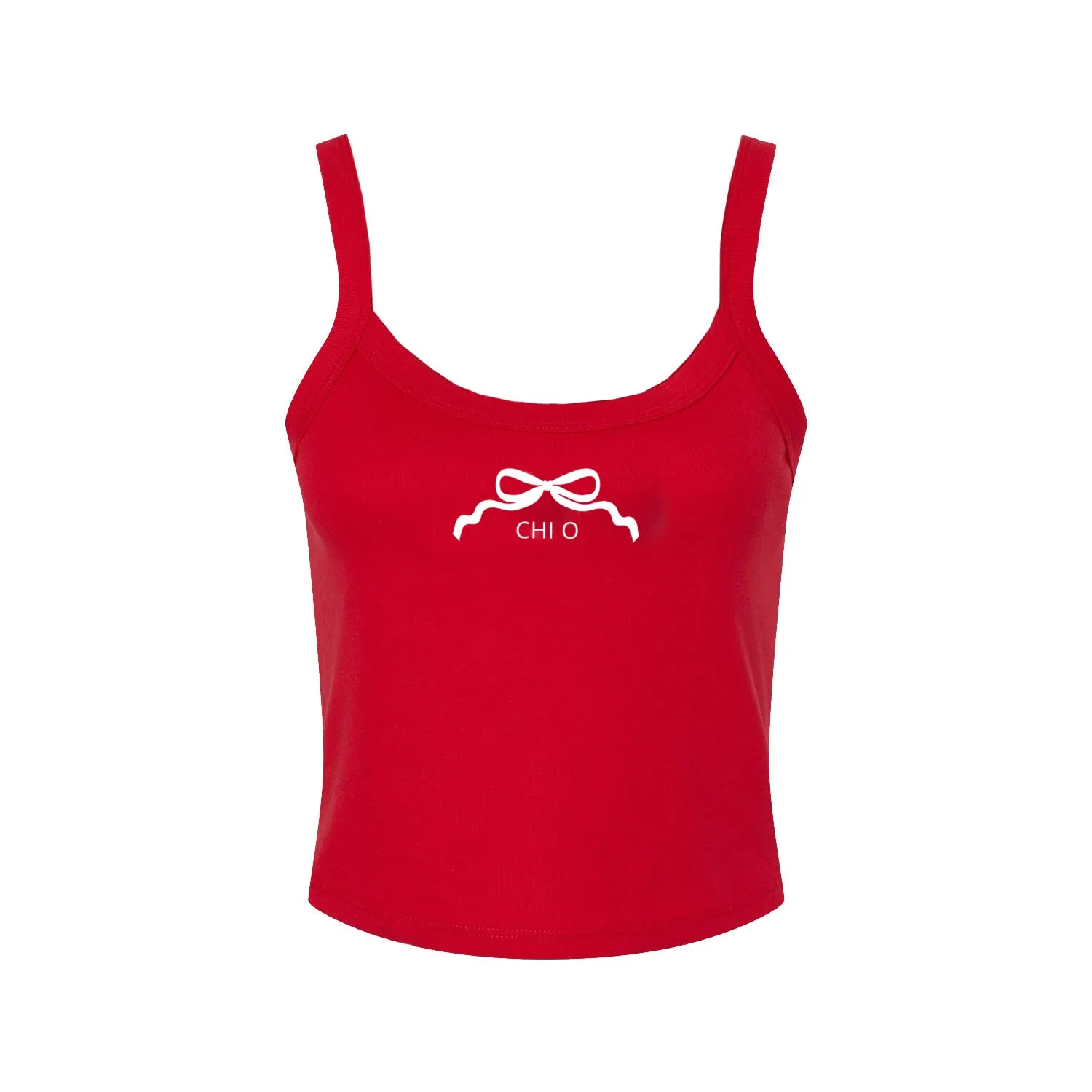 Chi Omega Spaghetti Strap tank - CHI O Bow