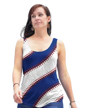Chicago Baseball Stitch Racerback Tank Top