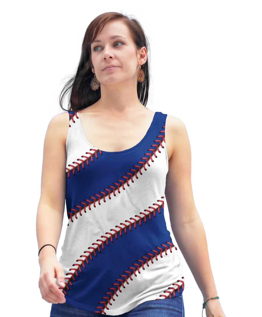Chicago Baseball Stitch Racerback Tank Top
