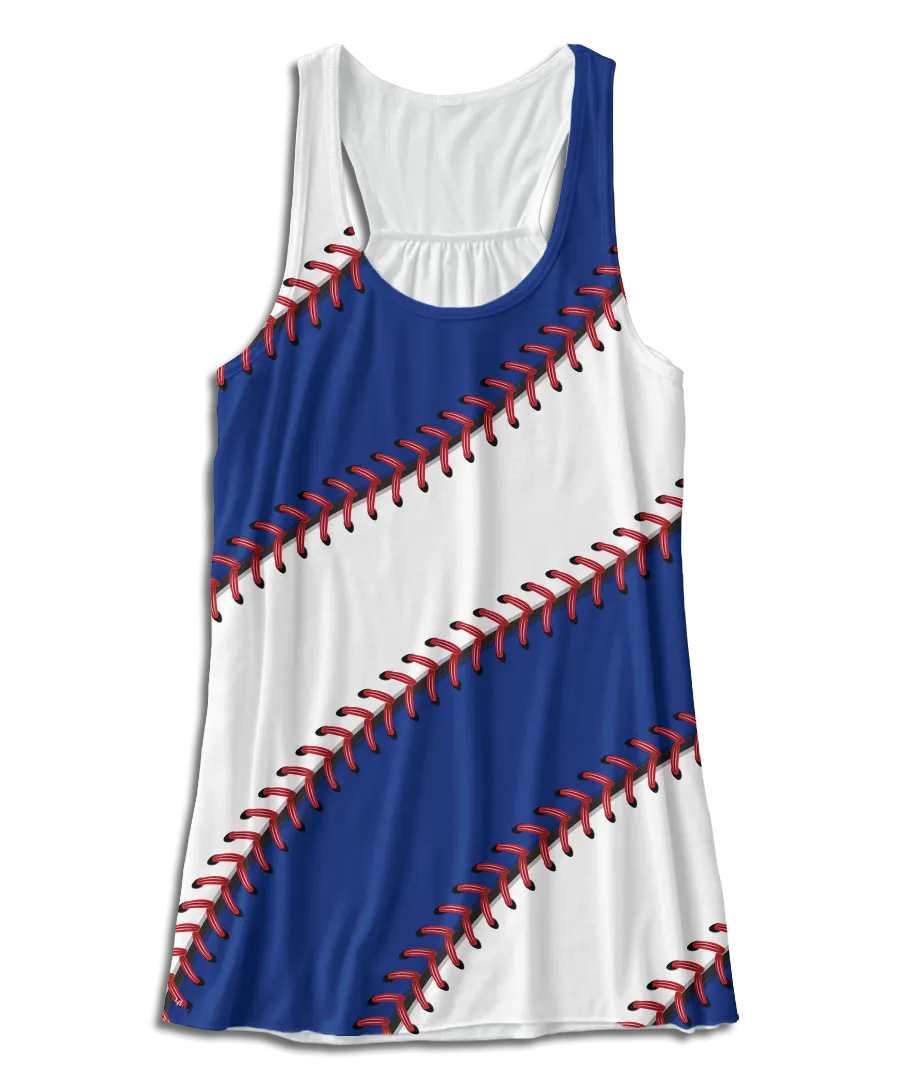 Chicago Baseball Stitch Racerback Tank Top