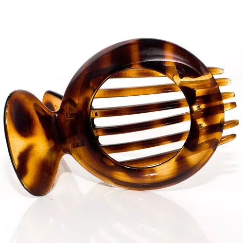 Chignon Tortoise Plastic Open Circle Clamp