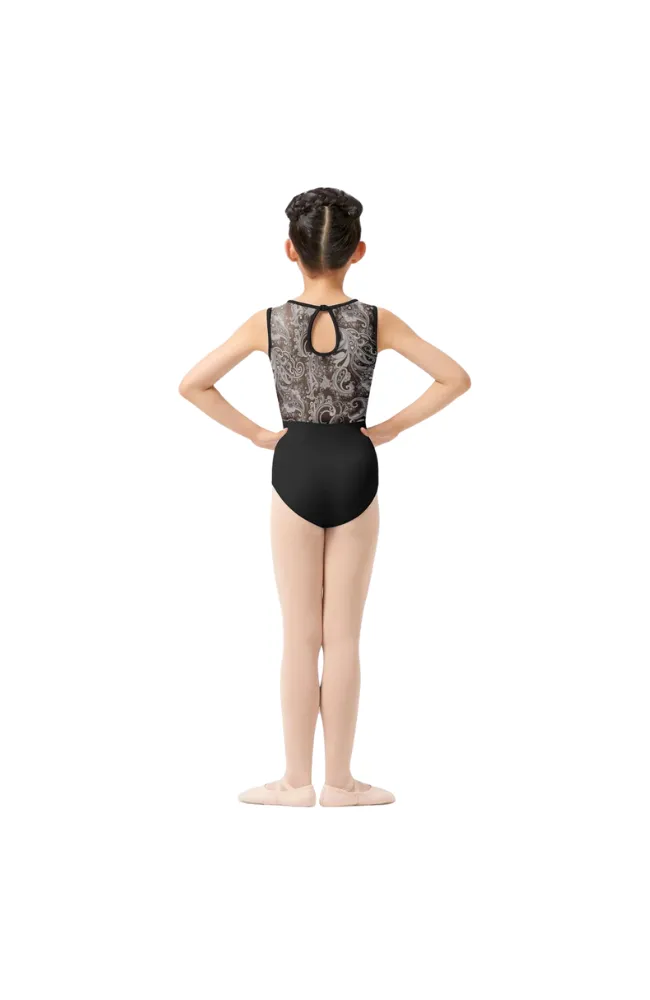 Child Mirella Paisley Keyhole Mesh Back Bodysuit