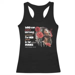 Christian African American Racerback Tank Top Who Can Find A Virtuous Woman TS11