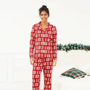 Christmas Family Matching Snowflake Pajamas Sets Basic