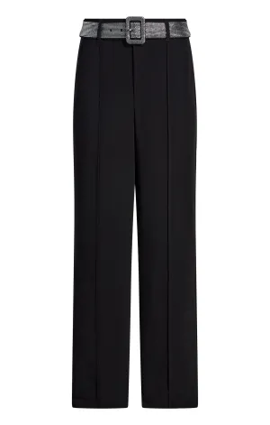 Cinq a Sept - Women - Black Heatset Belt Ester Pant