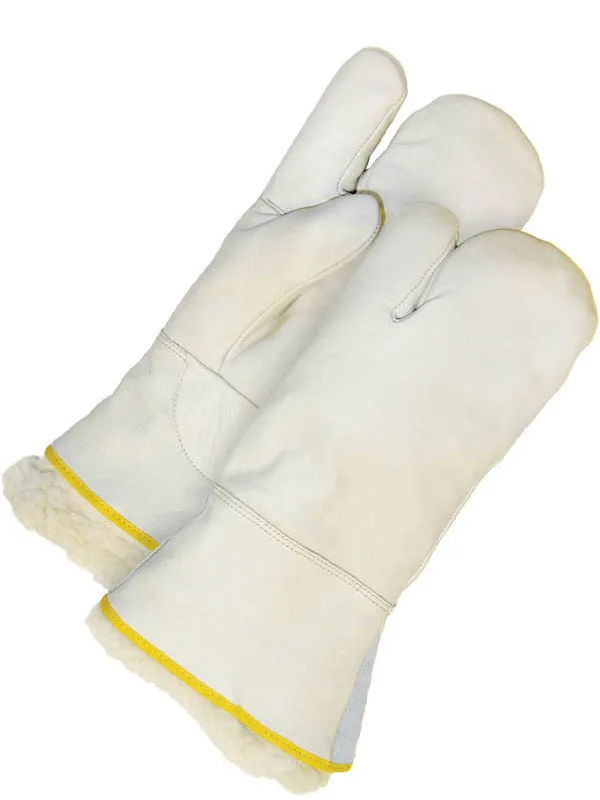 CL50-9-875-L Mitt-BDG Grain Leather w/Pullout Pile Liner 1- Finger