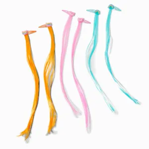 Claire's Club Faux Hair Shell Clips - 6 Pack