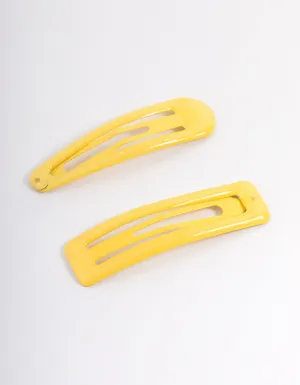 Coated Yellow Mixed Bubble Snap Clip Pack