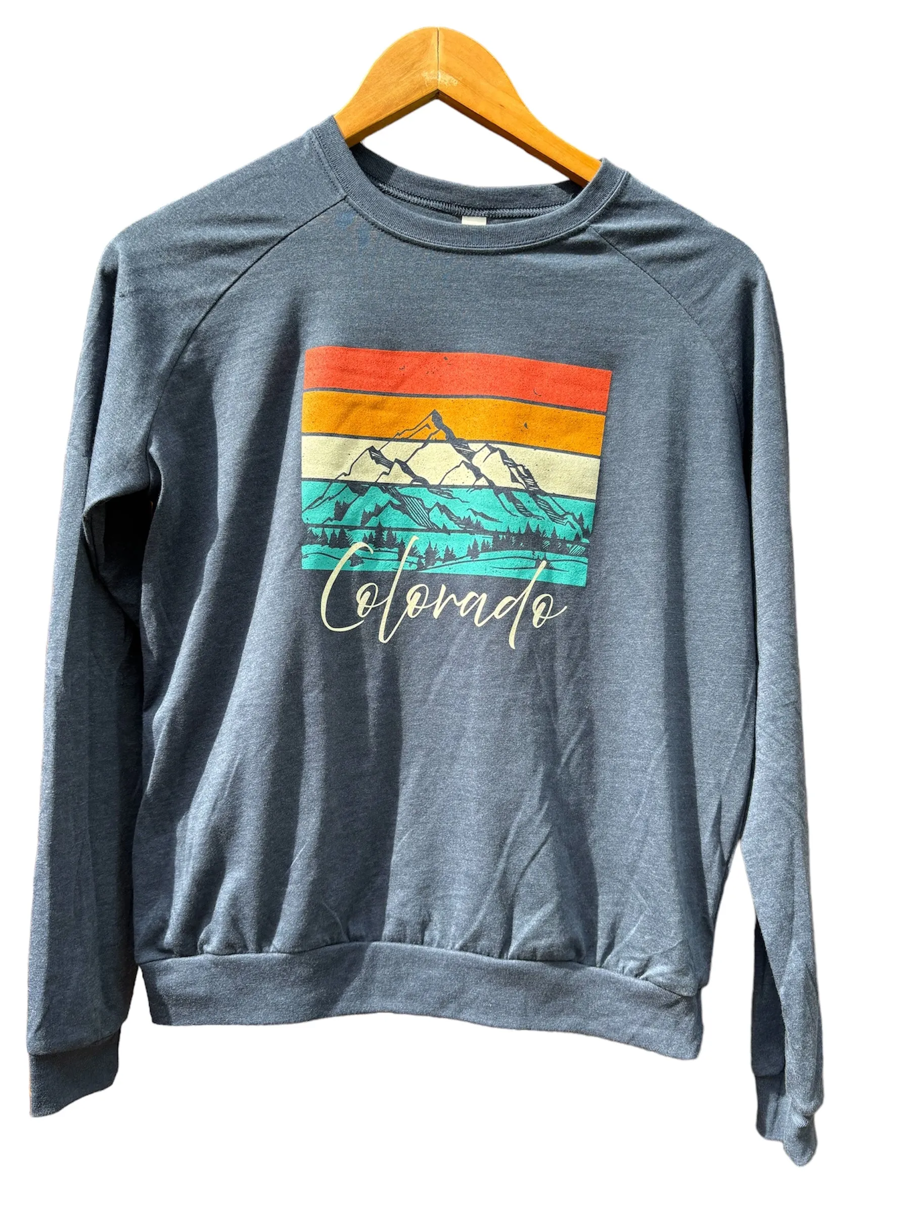 Colorado Colorful Peaks Long Sleeve Shirt (Blue)
