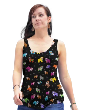 Colorful Bulldog Racerback Tank Top