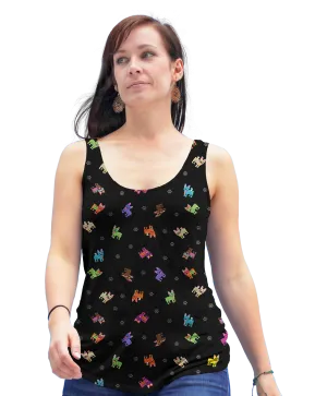 Colorful Frenchie Racerback Tank Top